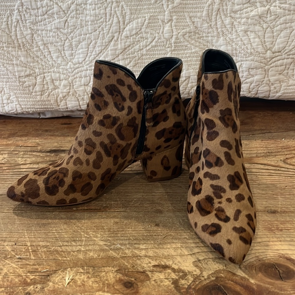 Cole Haan Elyse Leopard Pointed Toe Ankle Bootie